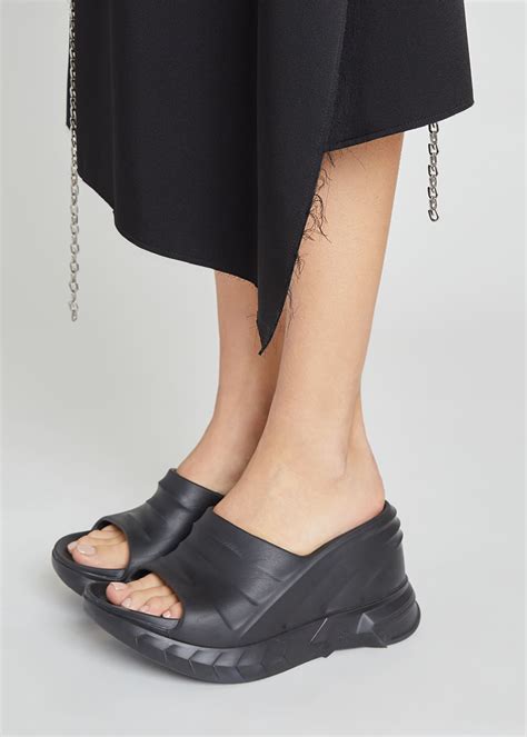 givenchy black slides replica|Givenchy marshmallow slide wedge sandals.